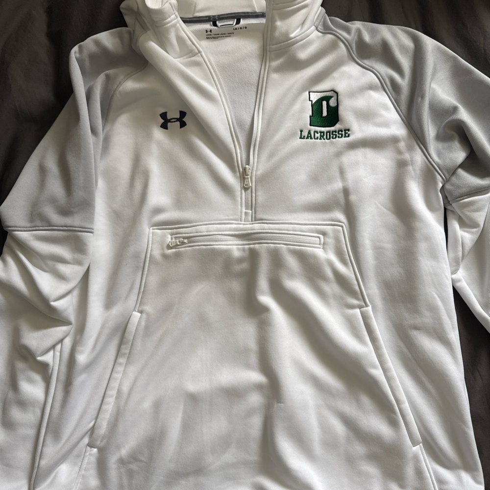 Under Armour White Delbarton Lacrosse Hoodie